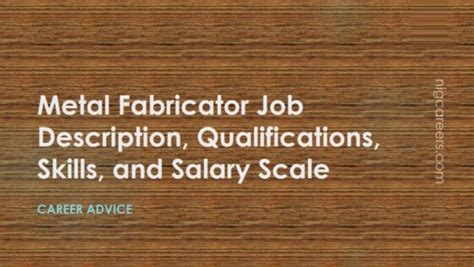 salary for metal fabrication|metal fabricator job duties.